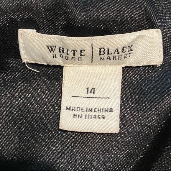 Whitehouse black market mod style black and white white partay dress size 14 EUC - Picture 2 of 3